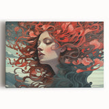 Electric Wall Art - Dreamy Abstract Portrait Painting - Modern Decor