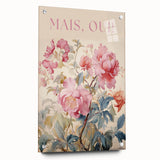 Electric Wall Art - Elegant Floral Painting with Typography - Modern Decor