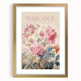 Electric Wall Art - Elegant Floral Painting with Typography - Modern Decor