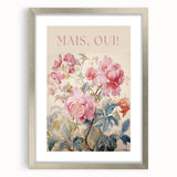 Electric Wall Art - Elegant Floral Painting with Typography - Modern Decor
