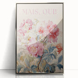 Electric Wall Art - Elegant Floral Painting with Typography - Modern Decor