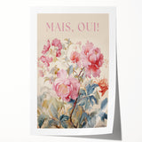 Electric Wall Art - Elegant Floral Painting with Typography - Modern Decor