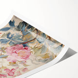 Electric Wall Art - Elegant Floral Painting with Typography - Modern Decor
