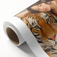 Electric Wall Art - Bold Portrait with Tiger Painting - Modern Decor