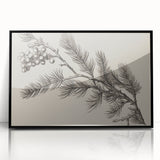 Electric Wall Art - Botanical Sketch of Pine Branch - Minimalist Decor