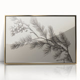 Electric Wall Art - Botanical Sketch of Pine Branch - Minimalist Decor