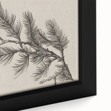 Electric Wall Art - Botanical Sketch of Pine Branch - Minimalist Decor
