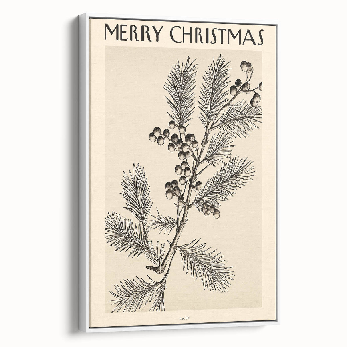 Electric Wall Art – Vibrant Holiday Pine and Berries Modern Electric Decor