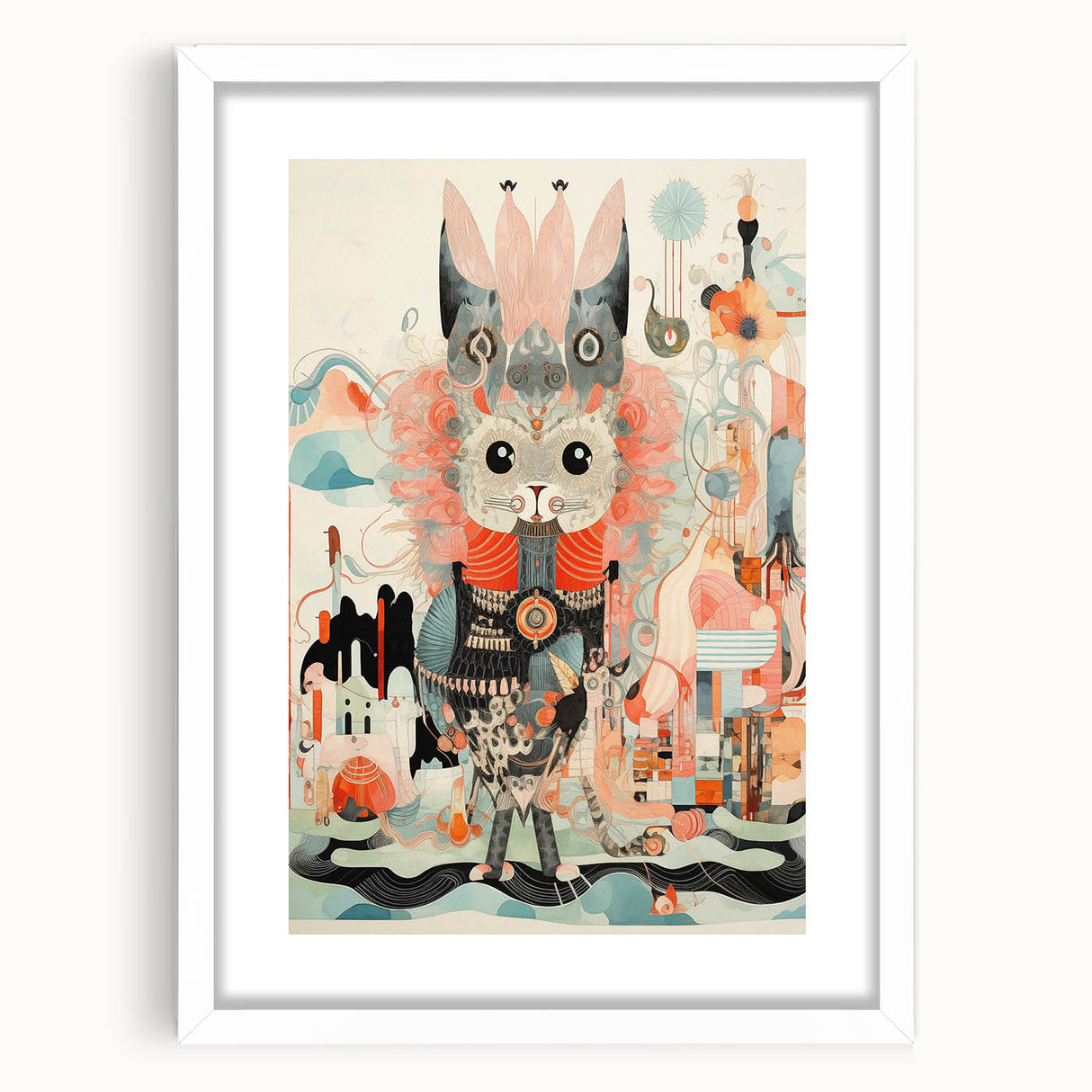 Electric Wall Art – Abstract Creature Design Modern Electric Canvas Art