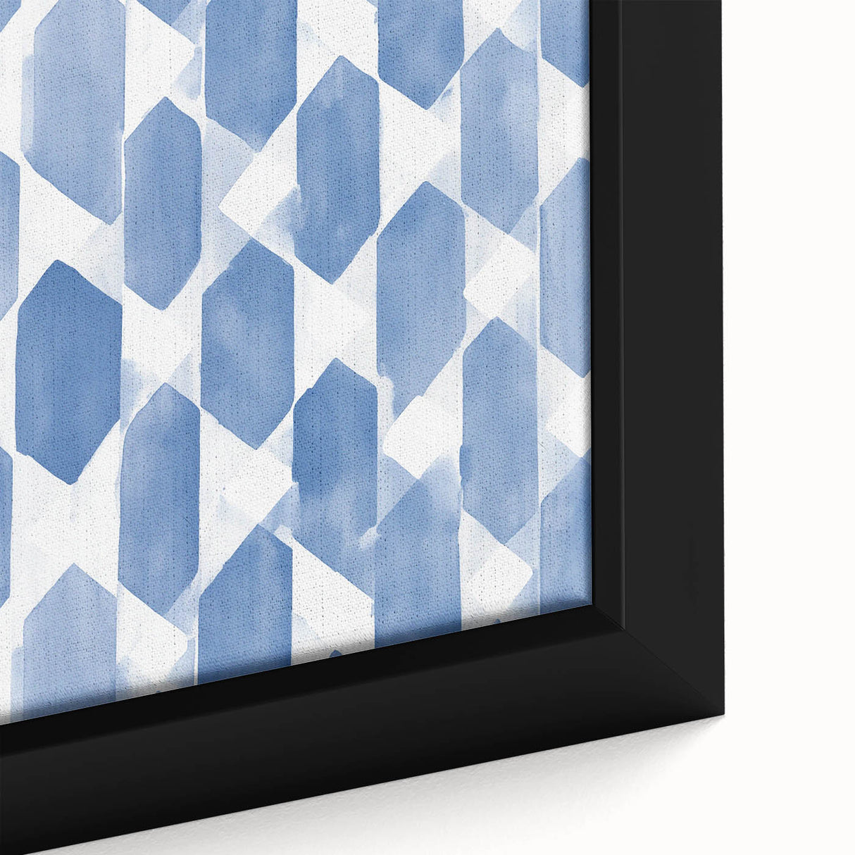Electric Wall Art – Geometric Blue Pattern Modern Electric Decor Canvas