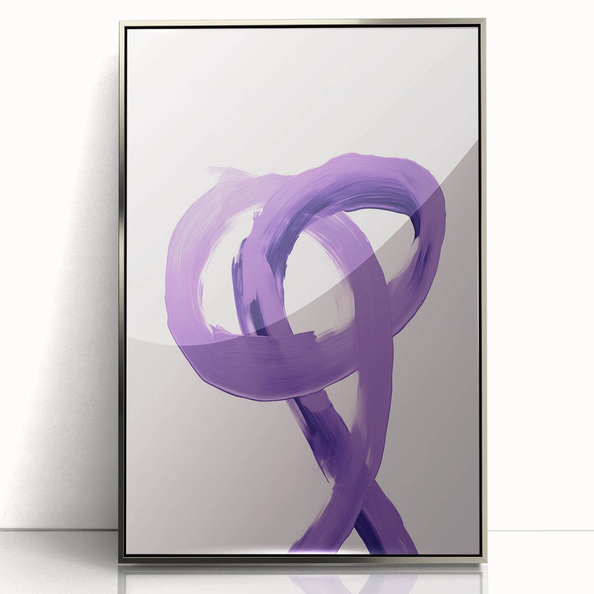Electric Wall Art – Bold Purple Brushstroke Modern Electric Art Canvas