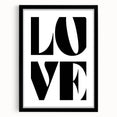 Electric Wall Art – Bold Typography Love Design Modern Electric Canvas