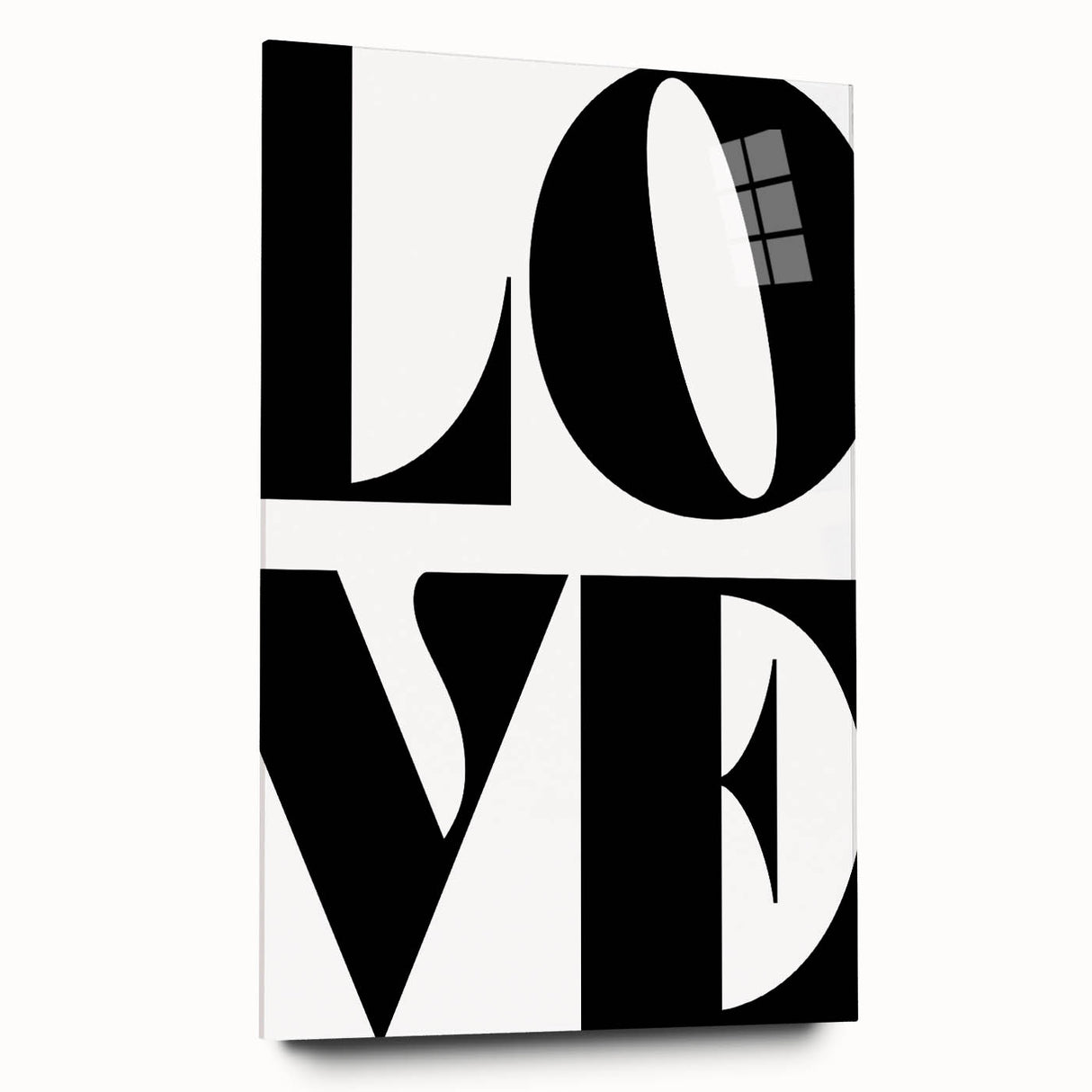 Electric Wall Art: Bold Modern Decor with Black and White Love Typography