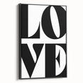Electric Wall Art: Bold Modern Decor with Black and White Love Typography