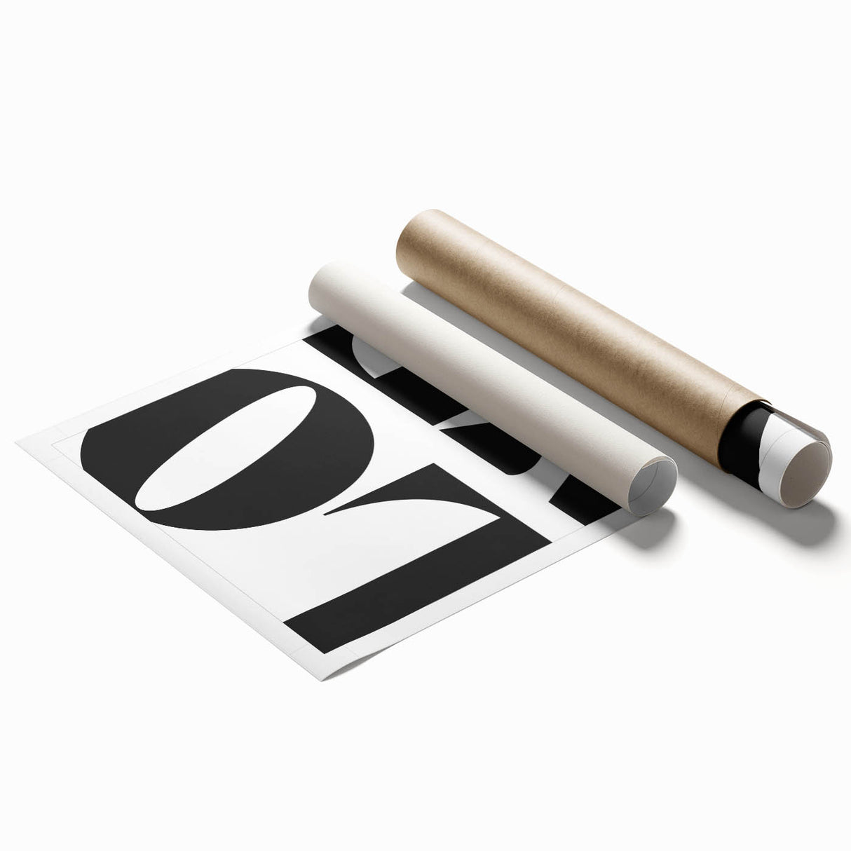 Electric Wall Art: Bold Modern Decor with Black and White Love Typography
