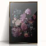 Electric Wall Art – Dark Moody Floral Arrangement Modern Electric Decor