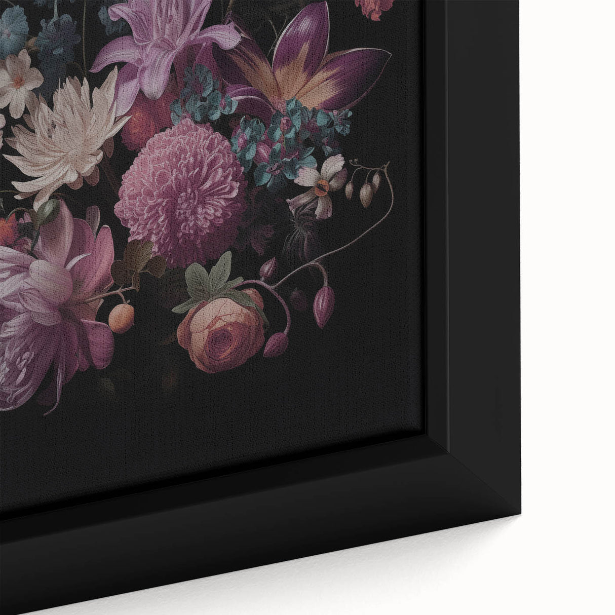 Electric Wall Art – Dark Moody Floral Arrangement Modern Electric Decor