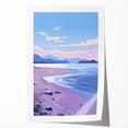 Serene Electric Coastal Canvas - Modern Vibrant Beach Wall Art Decor