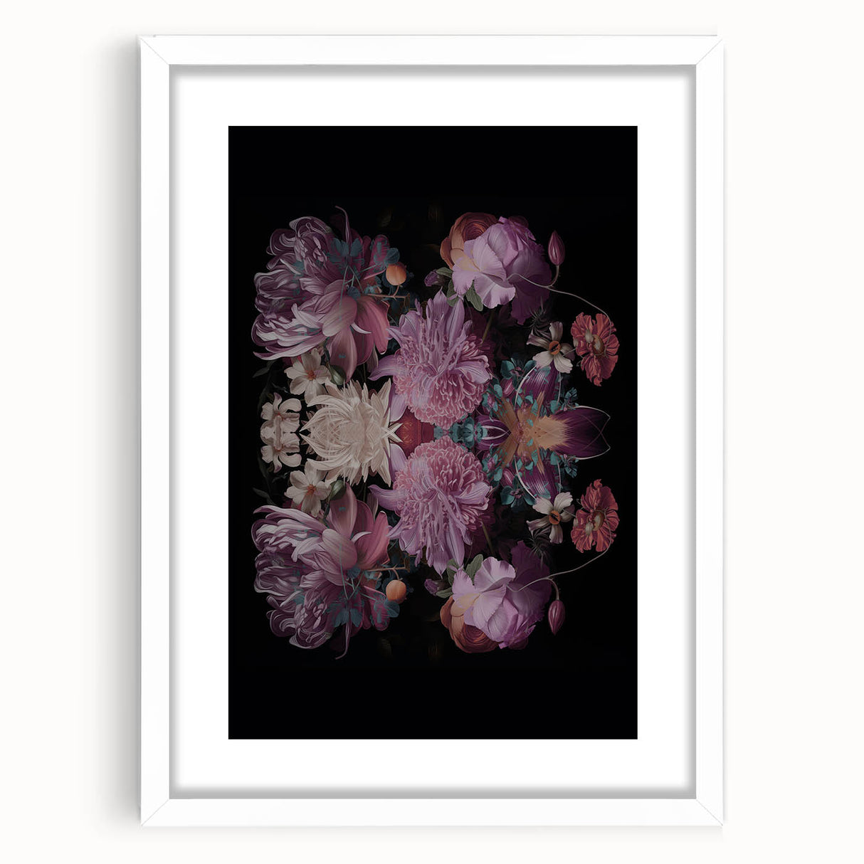 Electric Wall Art | Dark Floral Electric Canvas for Modern Interiors
