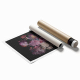 Electric Wall Art | Dark Floral Electric Canvas for Modern Interiors