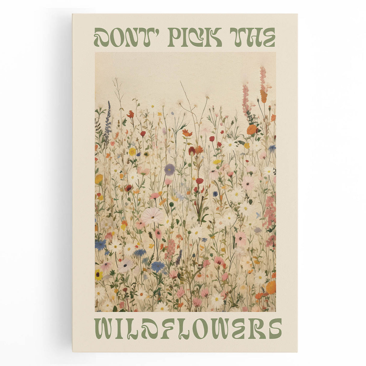 Electric Wall Art | 'Don't Pick the Wildflowers' Electric Canvas Decor