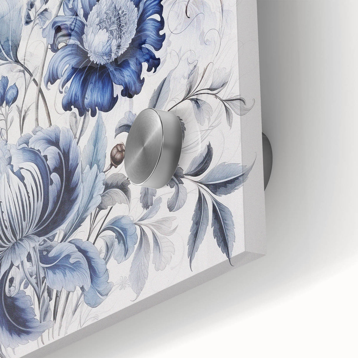 Electric Wall Art | Blue Floral Electric Canvas for Modern Interiors