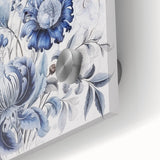 Electric Wall Art | Blue Floral Electric Canvas for Modern Interiors