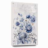Electric Wall Art | Blue Floral Electric Canvas for Modern Interiors