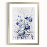 Electric Wall Art | Blue Floral Electric Canvas for Modern Interiors