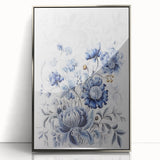 Electric Wall Art | Blue Floral Electric Canvas for Modern Interiors