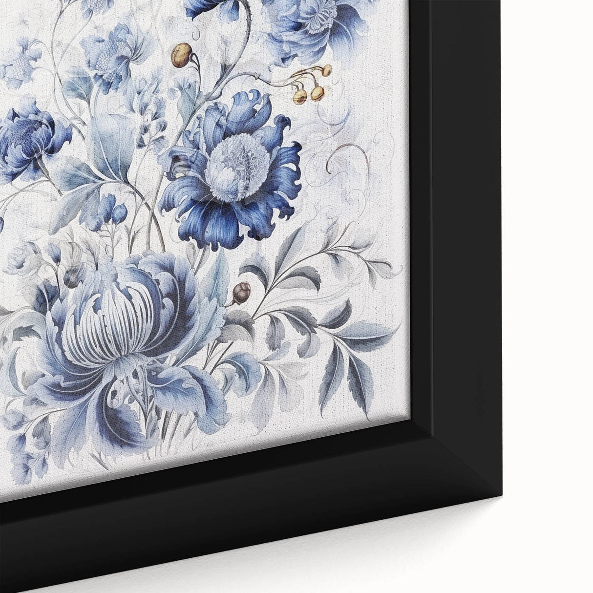 Electric Wall Art | Blue Floral Electric Canvas for Modern Interiors