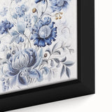 Electric Wall Art | Blue Floral Electric Canvas for Modern Interiors