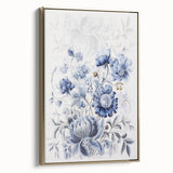 Electric Wall Art | Blue Floral Electric Canvas for Modern Interiors