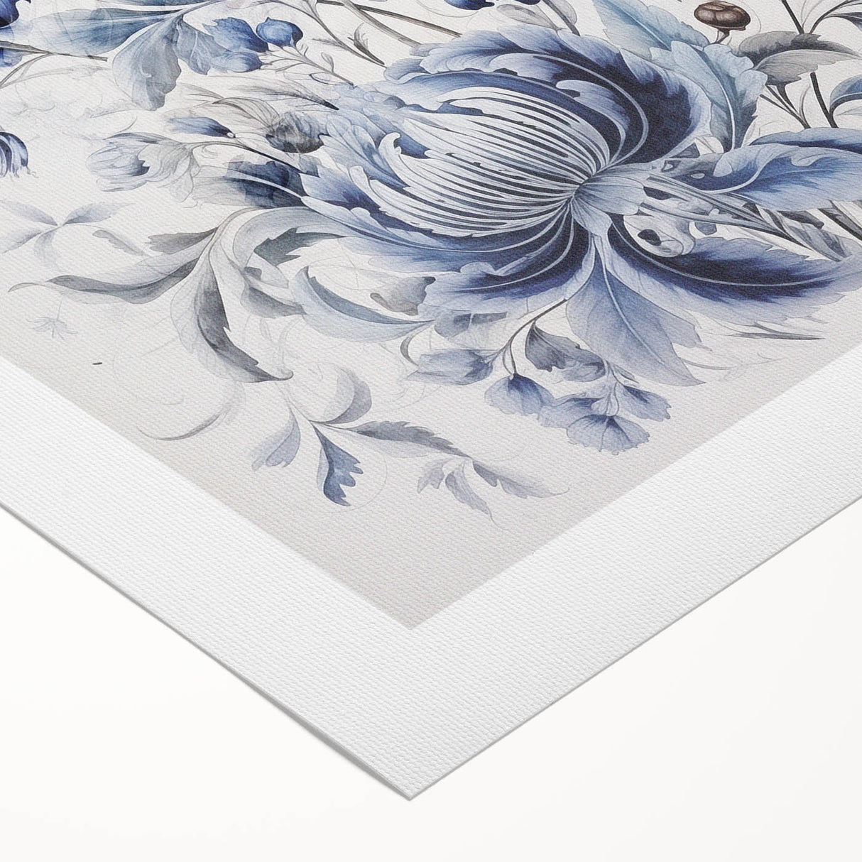 Electric Wall Art | Blue Floral Electric Canvas for Modern Interiors