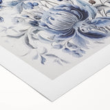 Electric Wall Art | Blue Floral Electric Canvas for Modern Interiors