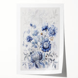 Electric Wall Art | Blue Floral Electric Canvas for Modern Interiors