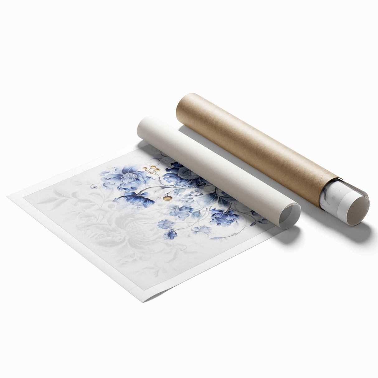 Electric Wall Art | Blue Floral Electric Canvas for Modern Interiors