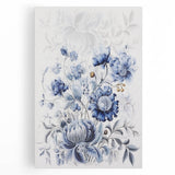 Electric Wall Art | Blue Floral Electric Canvas for Modern Interiors