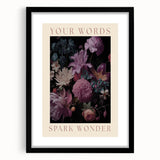 Electric Wall Art | 'Your Words Spark Wonder' Floral Canvas Decor