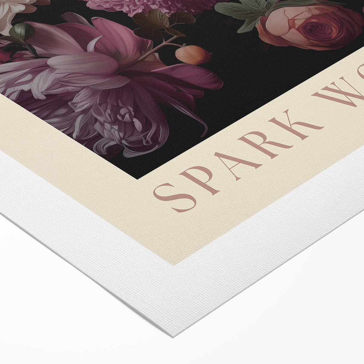 Electric Wall Art | 'Your Words Spark Wonder' Floral Canvas Decor