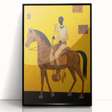 Electric Rider Art - Bold Abstract Electric Painting - Yellow Canvas