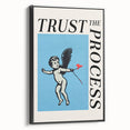 Modern Electric Angel Art - Trust the Process - Blue Canvas Print