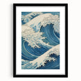 Electric Ocean Wave Art - Dynamic Blue Canvas Print - Coastal Decor