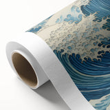 Electric Ocean Wave Art - Dynamic Blue Canvas Print - Coastal Decor