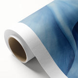 Abstract Electric Blue Canvas Art: Flowing Wave Design for Modern Decor