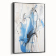 Abstract Electric Canvas Art: Dynamic Blue and Black Modern Painting