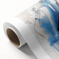 Abstract Electric Canvas Art: Dynamic Blue and Black Modern Painting