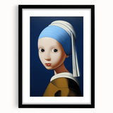 Modern Electric Portrait Art: Abstract Take on Classic Masterpiece Canvas
