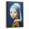 Modern Electric Portrait Art: Abstract Take on Classic Masterpiece Canvas