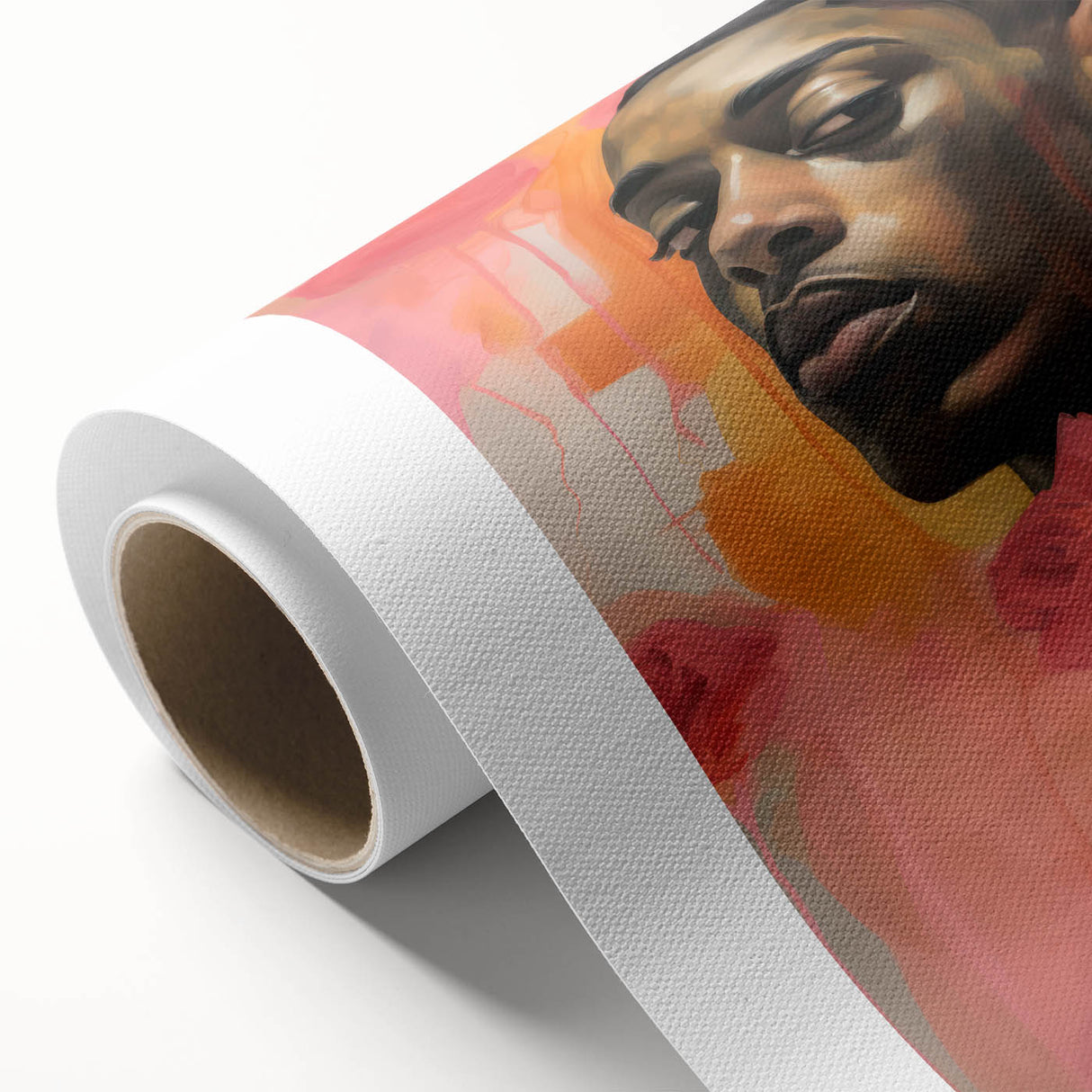 Abstract Portrait Electric Art: Modern Expressive Figure with Floral Motifs